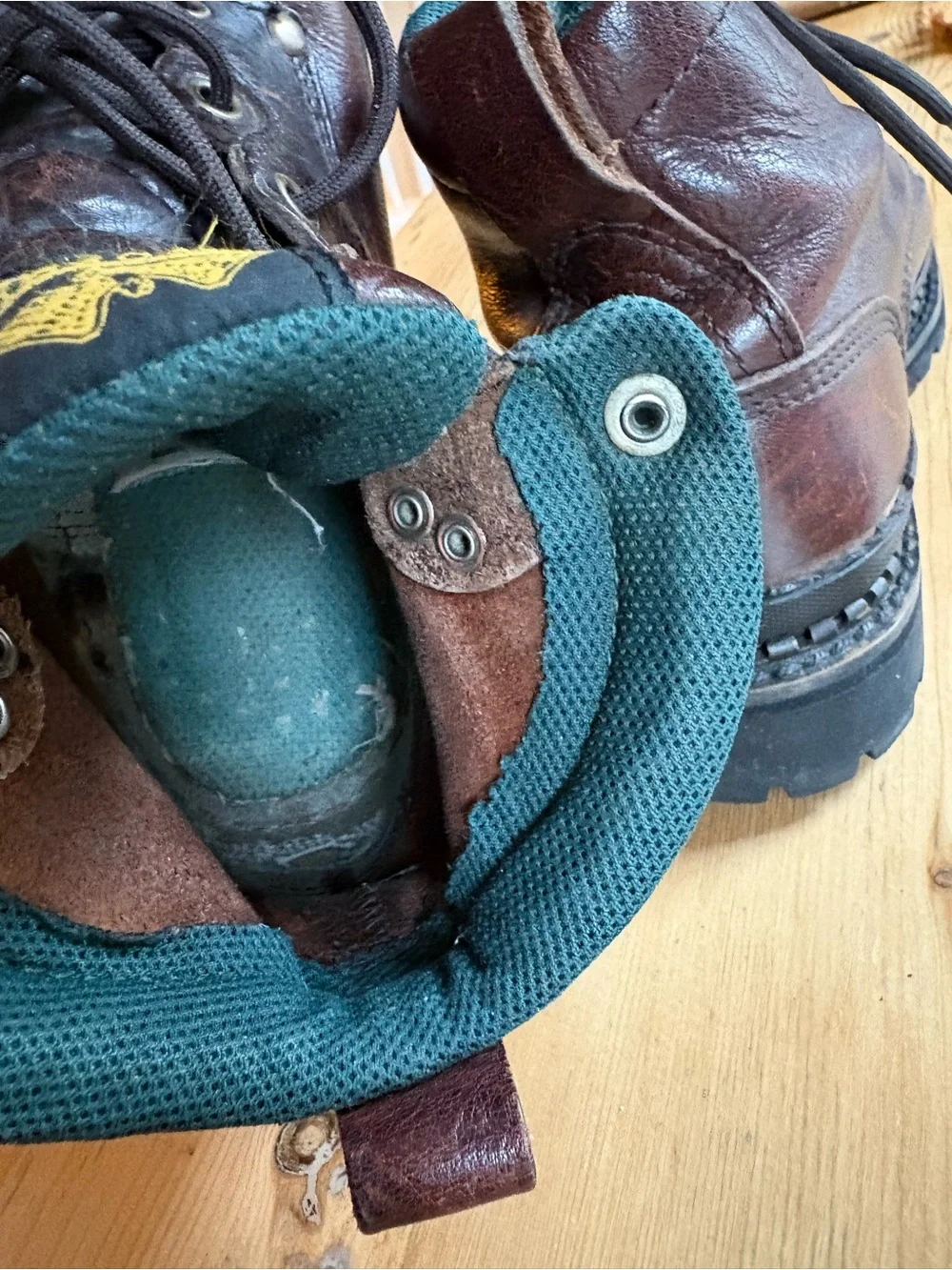 Georgia Giant Work Boots brown full-grain leather Goodyear welt Men's 7.5